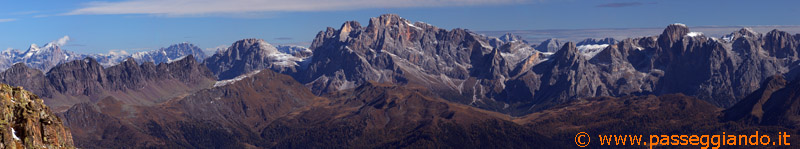 Panorama dalle Tofane alle Pale di San Martino