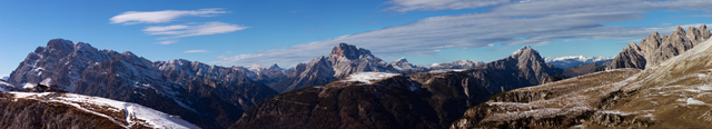 Panorama dal Sentiero Bonaccossa, Il Cristallo, la Croda Rossa